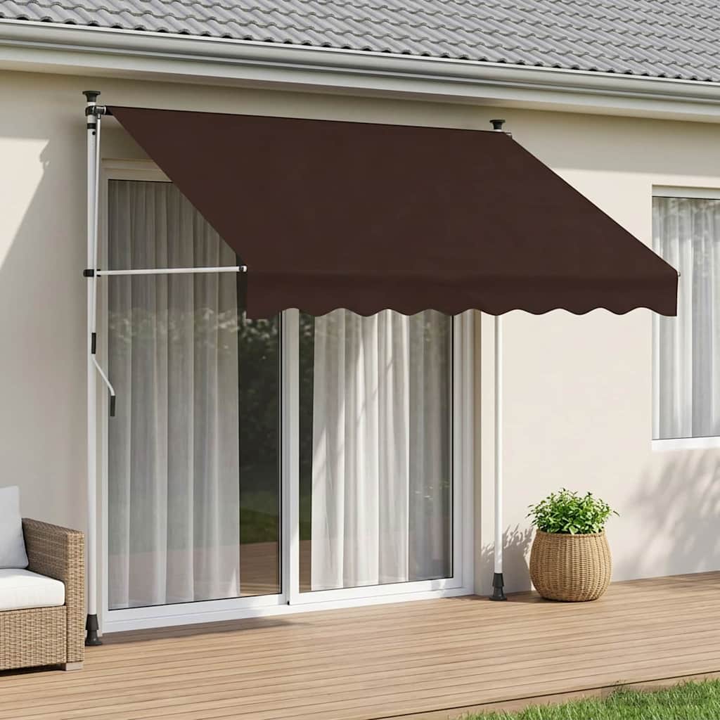 Toldo Retráctil Manual Marrón 100 Cm_1