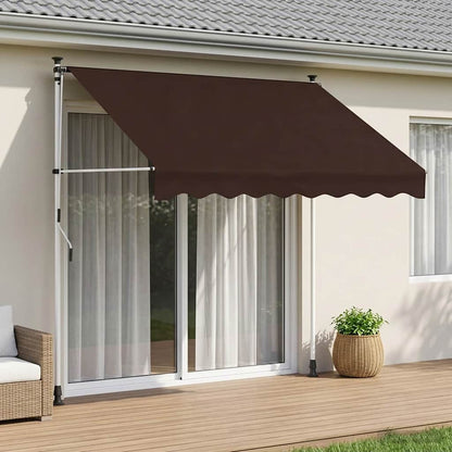 Toldo Retráctil Manual Marrón 100 Cm_1