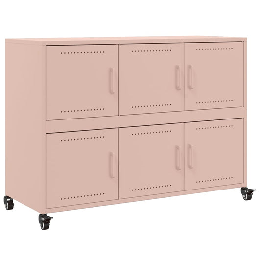 Aparador De Acero Laminado En Frío Rosa 100,5x39x72 Cm / Vetonek_0