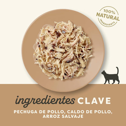 Comida húmeda para gatos Sobre Pollo con arroz salvaje 70 g Applaws Cat