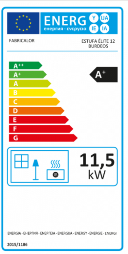 Fabricalor Estufa De Pellets Élite 12 Blanco Ventilada_2