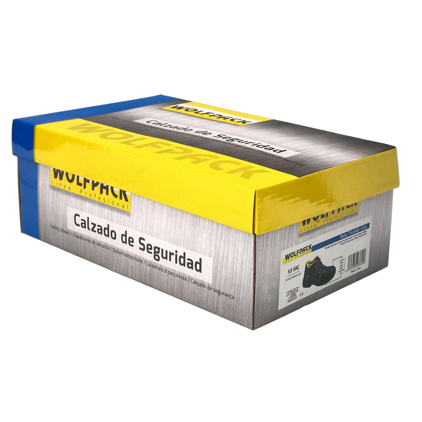 Botas Seguridad S3 Piel Negra Wolfpack  Nº 46 Vestuario Laboral,calzado Seguridad, Botas Trabajo. (par)