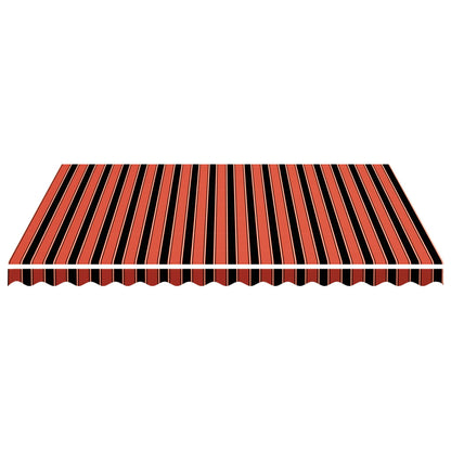 Tela De Repuesto Para Toldo Naranja Y Marrón 4x3,5 M Poliéster_3