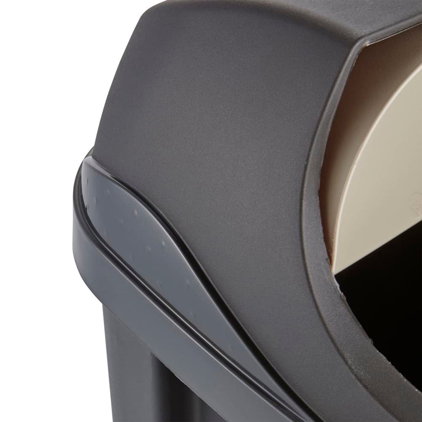 Cubo De Basura Con Tapa Deslizante, 50 L, Rasmus, Gris Grafito