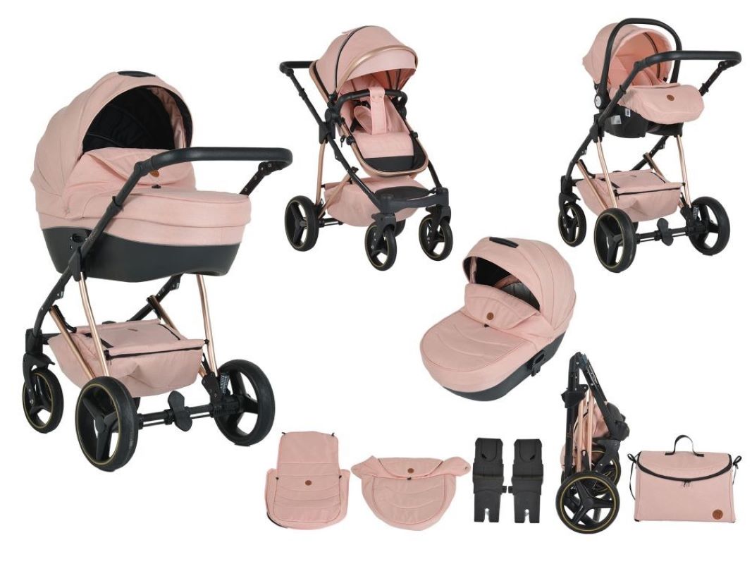 Carrito De Bebé Trio Florence Pink_0