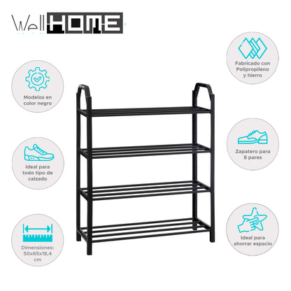 Wellhome Almacenamiento Calzado 8 Pares