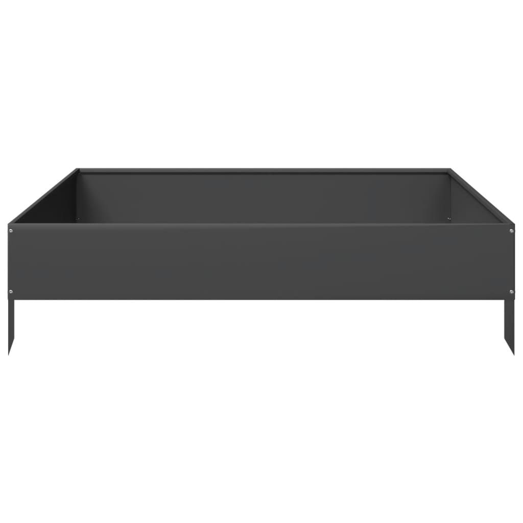 Arriate De Acero Negro 100x100x26 Cm_4