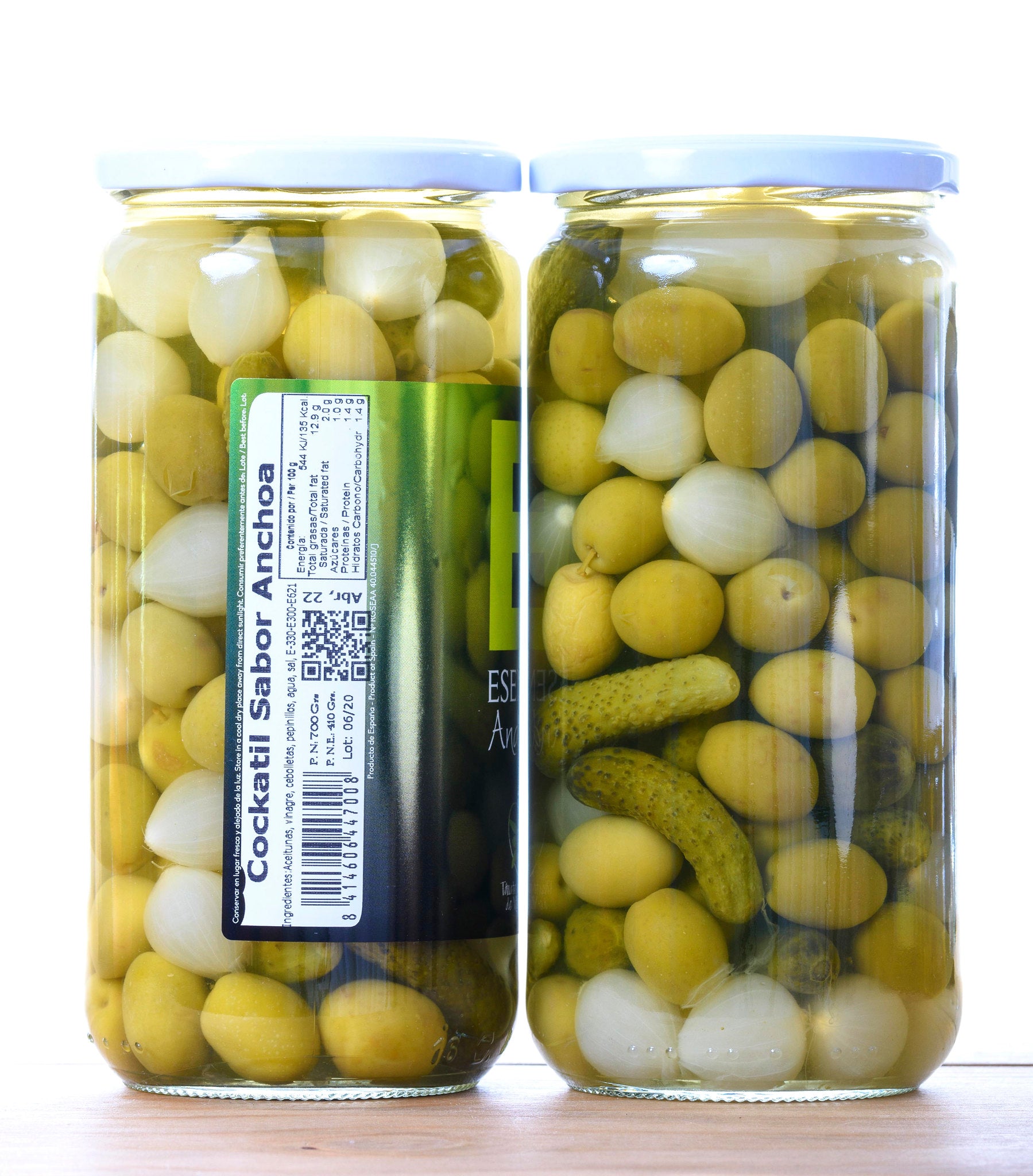 Cocktail De Aceitunas, Pepinillos Y Cebollitas Sabor A Anchoa 700gr - Producto De Jaén_1