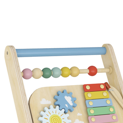 Aiyaplay Andador Madera Bebé Con Juguetes Montessori Y Control Velocidad Natural_3
