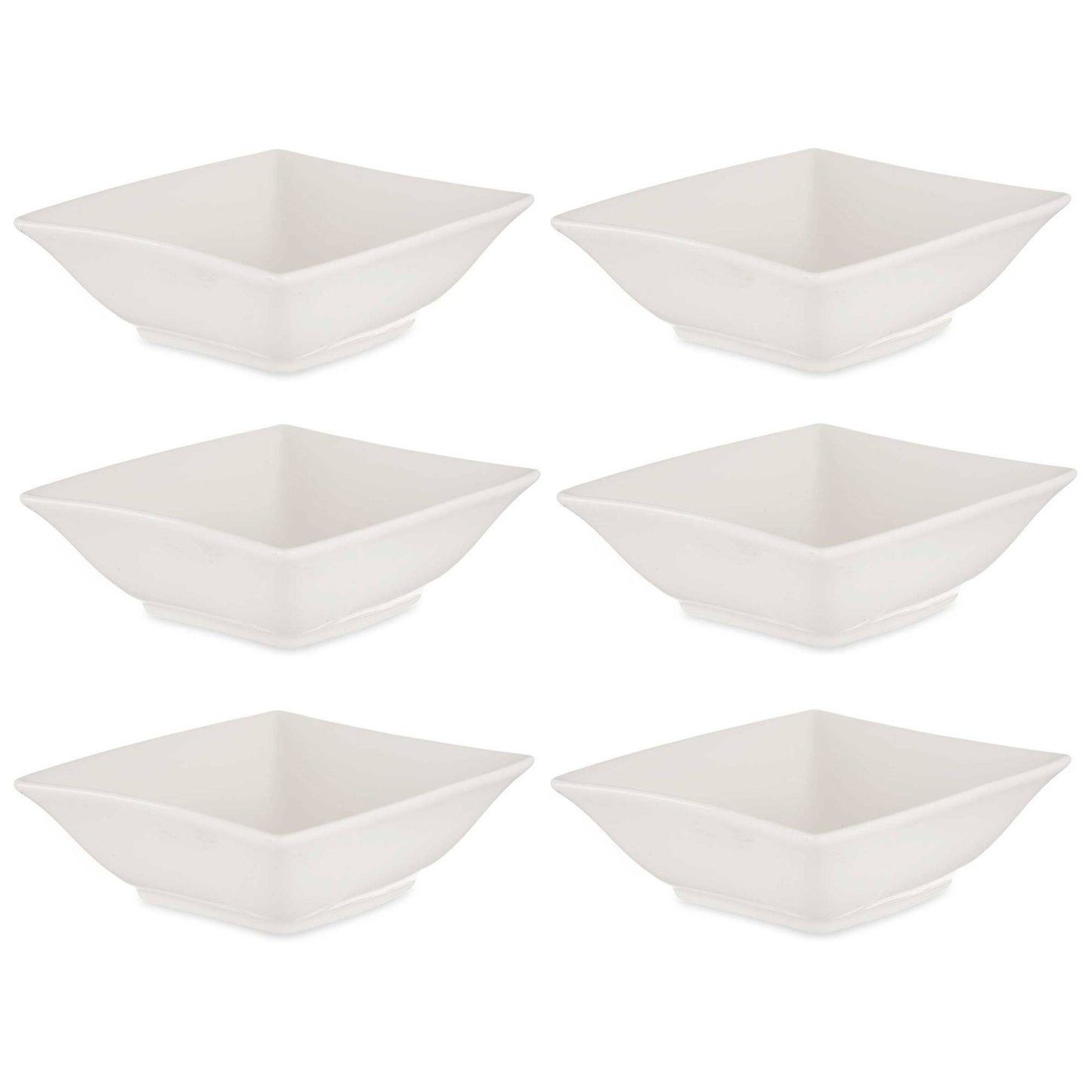 Set 6 Cuencos Porcelana Blanca Aperitivo Colección Vessia_0