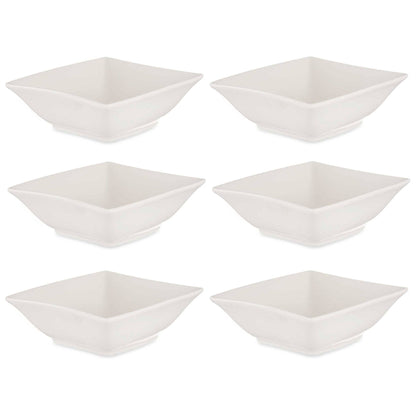 Set 6 Cuencos Porcelana Blanca Aperitivo Colección Vessia_0