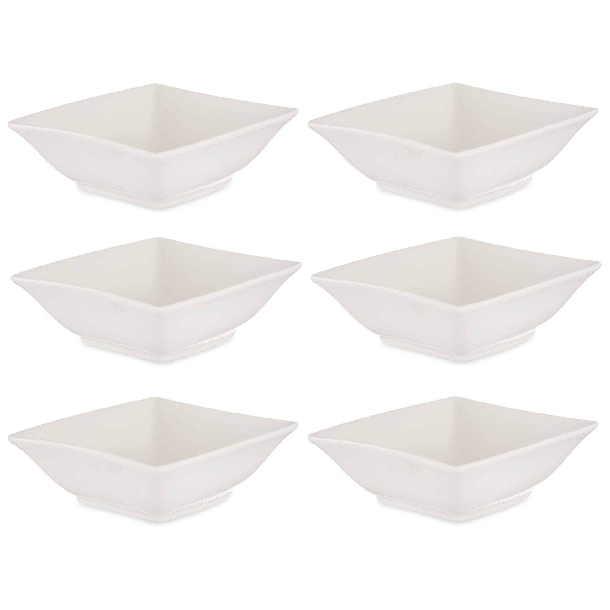 Set 6 Cuencos Porcelana Blanca Aperitivo Colección Vessia_0