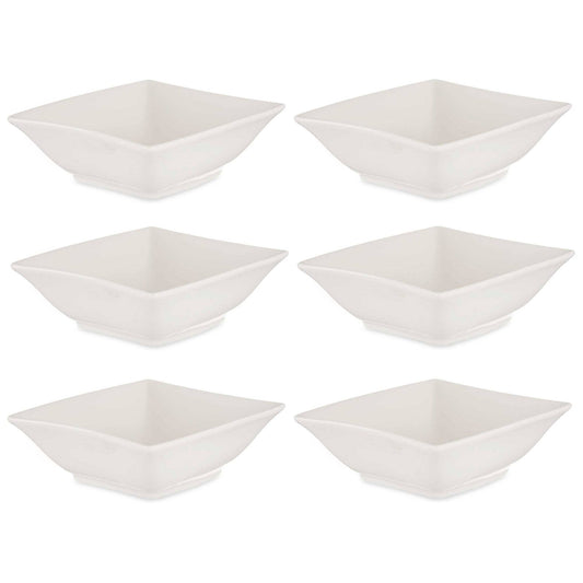 Set 6 Cuencos Porcelana Blanca Aperitivo Colección Vessia_0