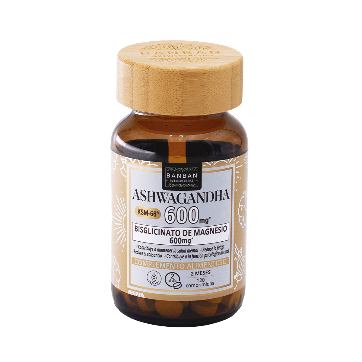Ashwagandha 120 Comp 600mg Bisglicinato Magnesio 600mg Banban_0