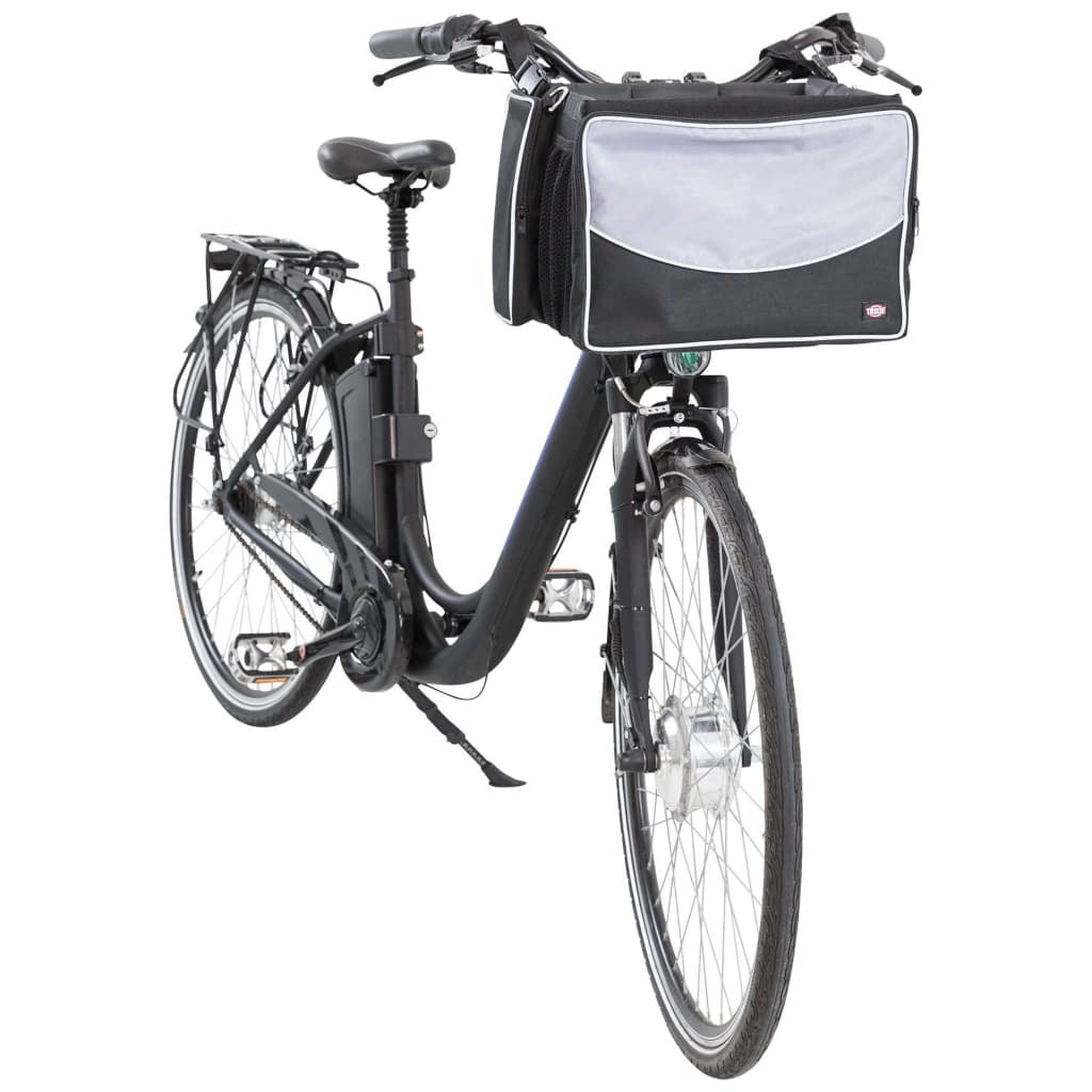 Trixie Cesta Delantera De Bici Para Mascotas Negro Y Gris 41x26x26 Cm_1