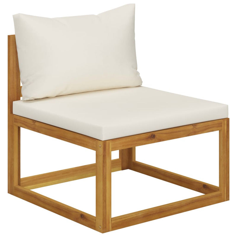 Vidaxl Juego Muebles De Jardín Y Cojines 6 Piezas Madera Maciza Acacia_5