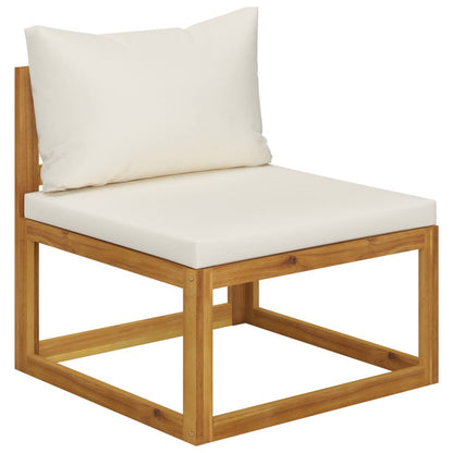 Vidaxl Juego Muebles De Jardín Y Cojines 6 Piezas Madera Maciza Acacia_5