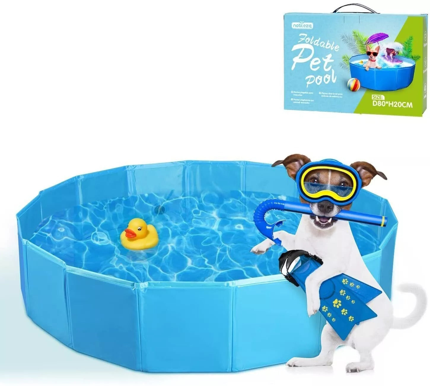 Piscina plegable para mascotas Nobleza D80 x H20 cm