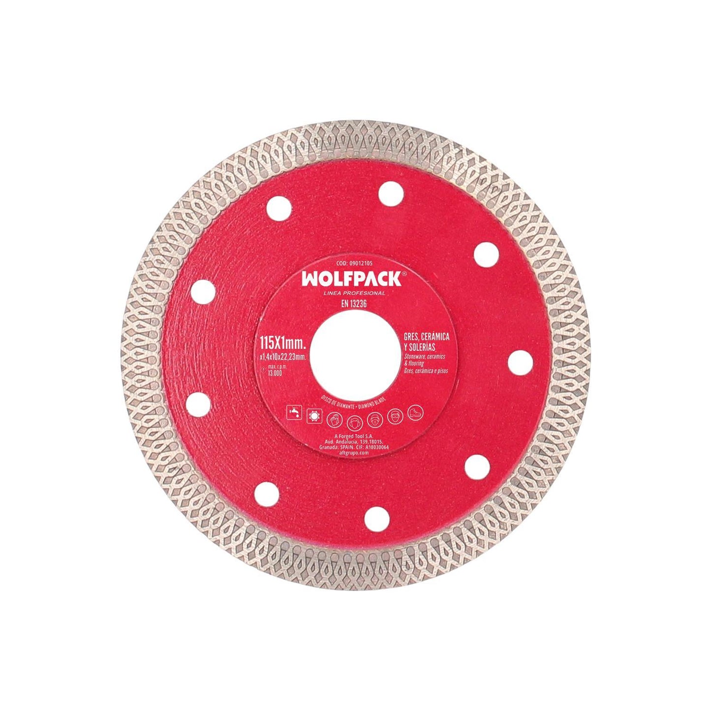 Disco Diamante Ø 115 Mm. Porcelanicos, Gres, Ceramica, Solerias. Segmento Diamantado 10 Mm._0