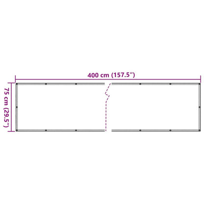 Vidaxl Toldo Para Balcón Tela Oxford 75x400 Cm Gris Antracita_2