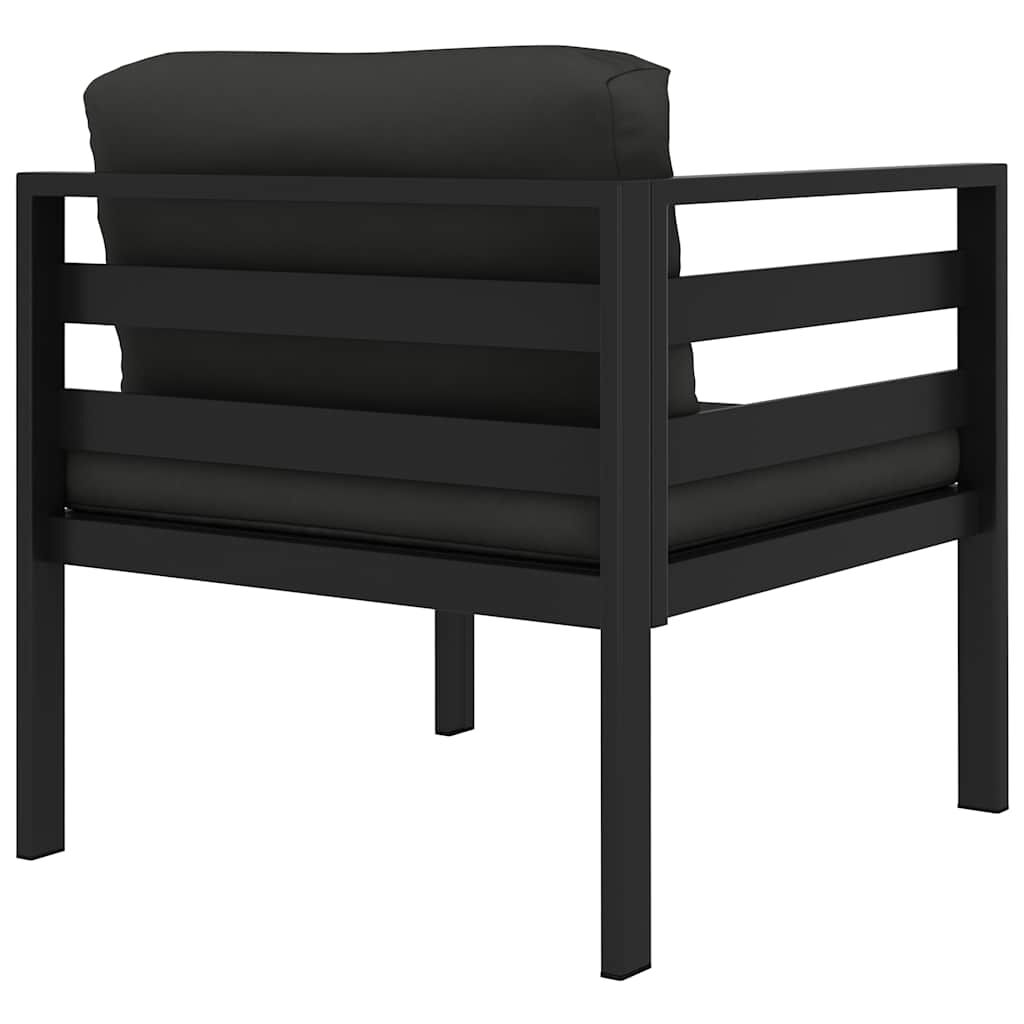 Vidaxl Sofá Modular De Esquina 1 Ud Con Cojines Aluminio Antracita_4