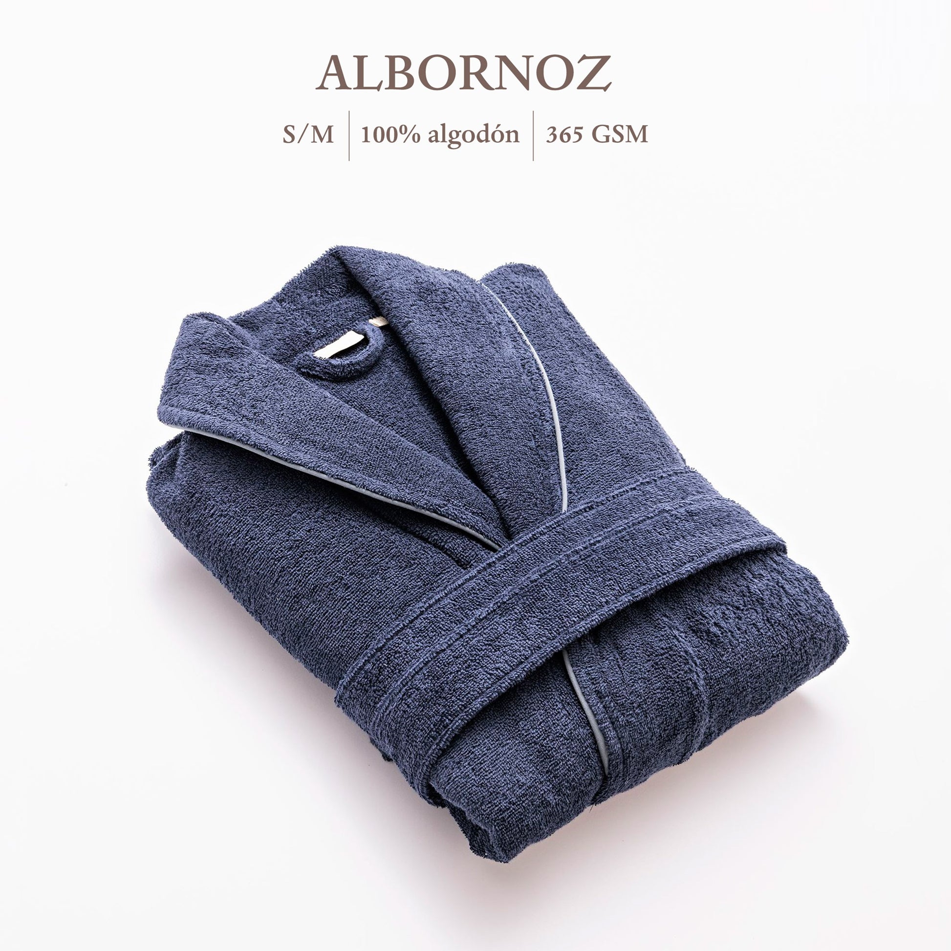 Albornoz S/m 100% Algodón 360gsm Navy Scalpers Home_1