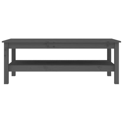 Mesa De Centro De Madera Maciza De Pino Gris 110x50x40 Cm_1