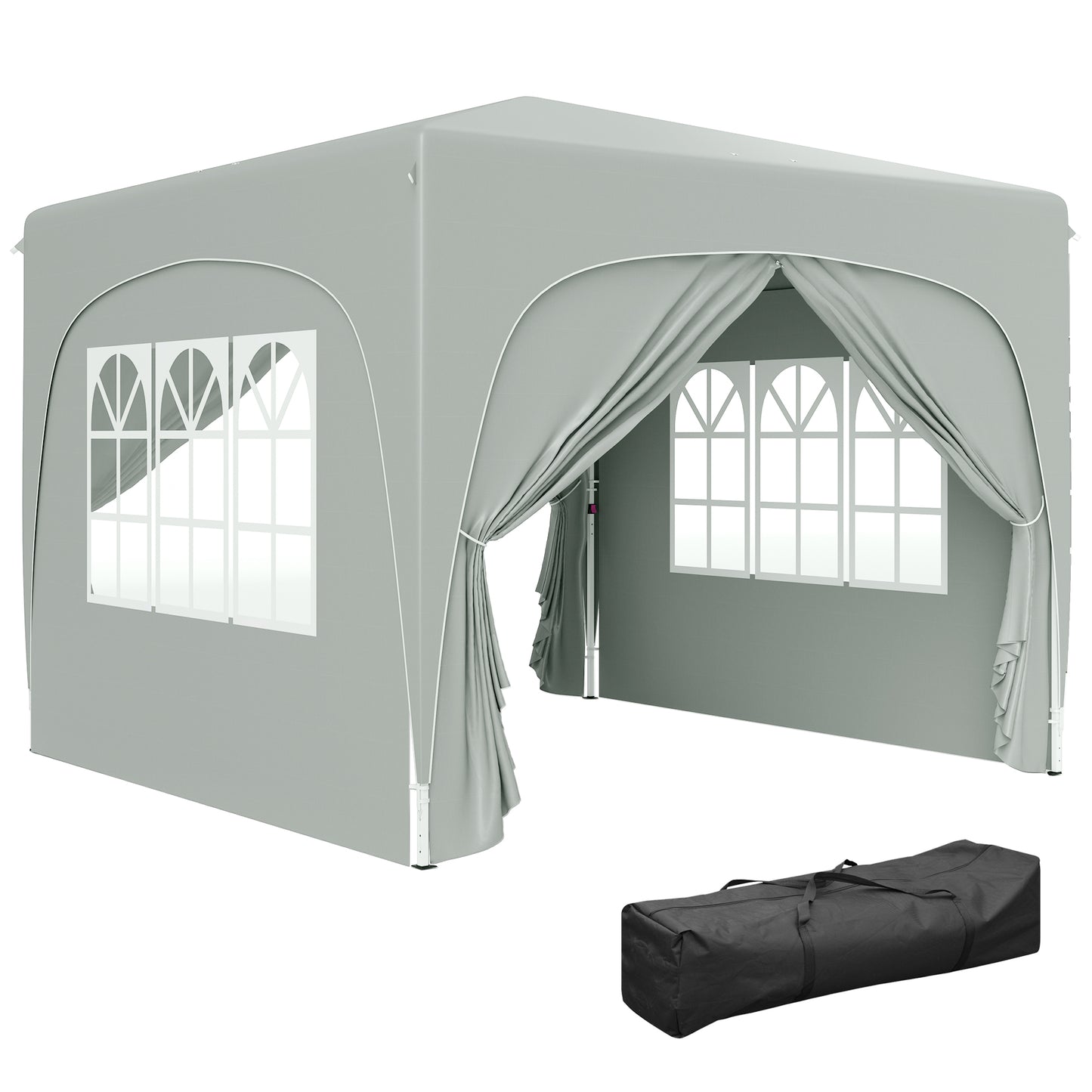 Outsunny Carpa Plegable 3x3 M_0