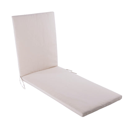 Cojín Para Tumbona De Exterior Estándar Lux Color Crema, Tamaño 196x60x5 Cm, Repelente Al Agua, Desenfundable_0