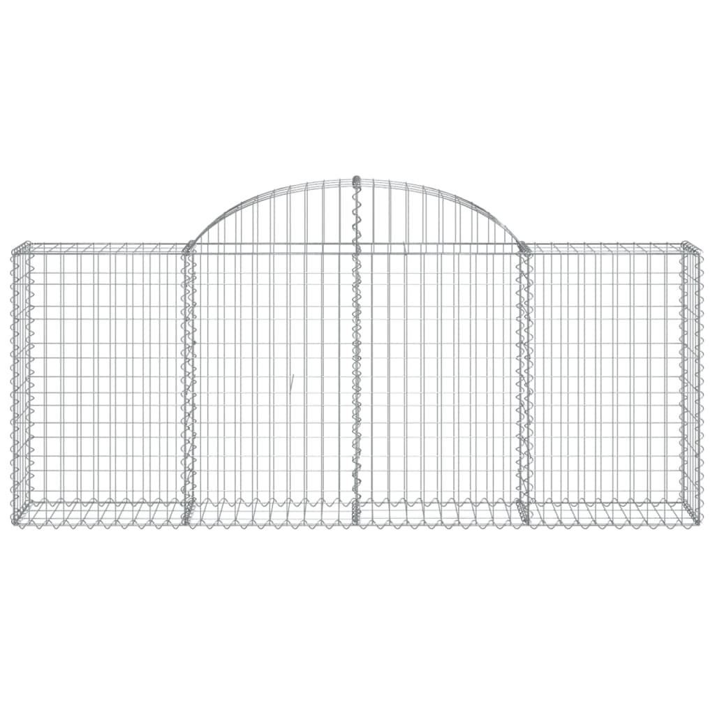 Cestas De Gaviones 9 Uds Forma De Arco Hierro 200x30x80/100 Cm_3