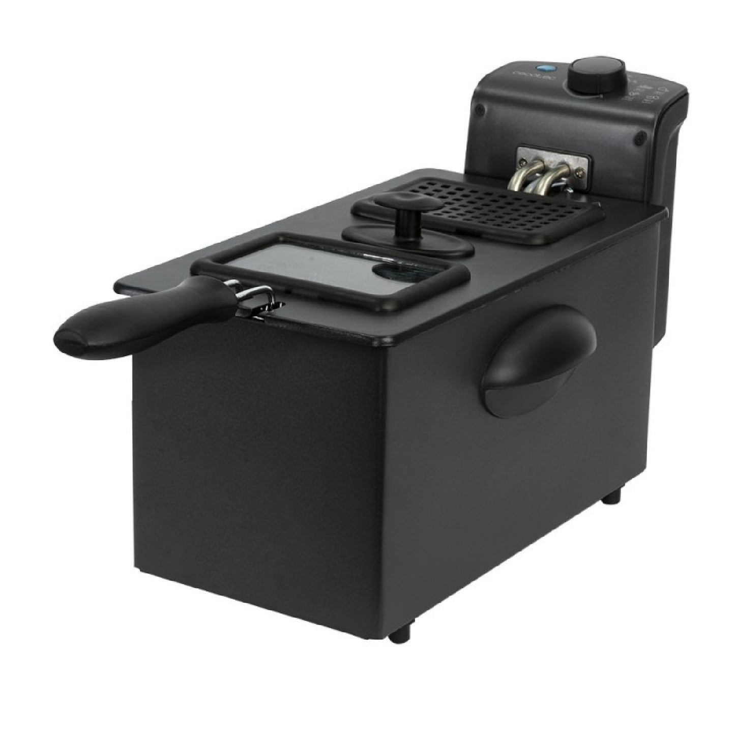 Freidora Eléctrica Cleanfry 3000 Black. 2180 W, 3 Litros, Acero Inoxidable, Filtro Oilclean Que Mantiene El Aceite Limpio, Tapa Con Ventana De Visió_0
