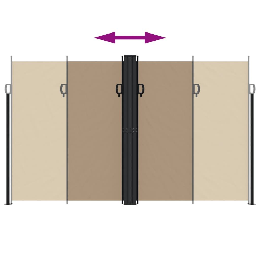 Vidaxl Toldo Lateral Retráctil Gris Taupe 200x1000 Cm_4