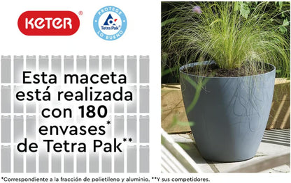 Keter Set 2x Macetero Polyal Betón Redondo 40 Cm Y 30l - Gris_3