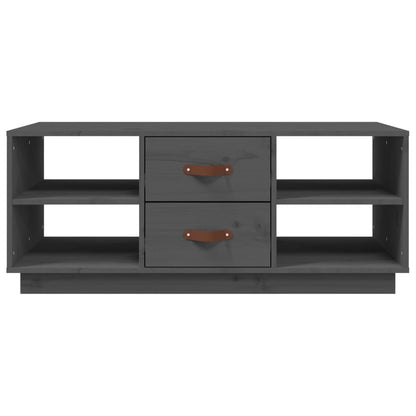 Mesa De Centro De Madera Maciza De Pino Gris 100x50x41 Cm_3