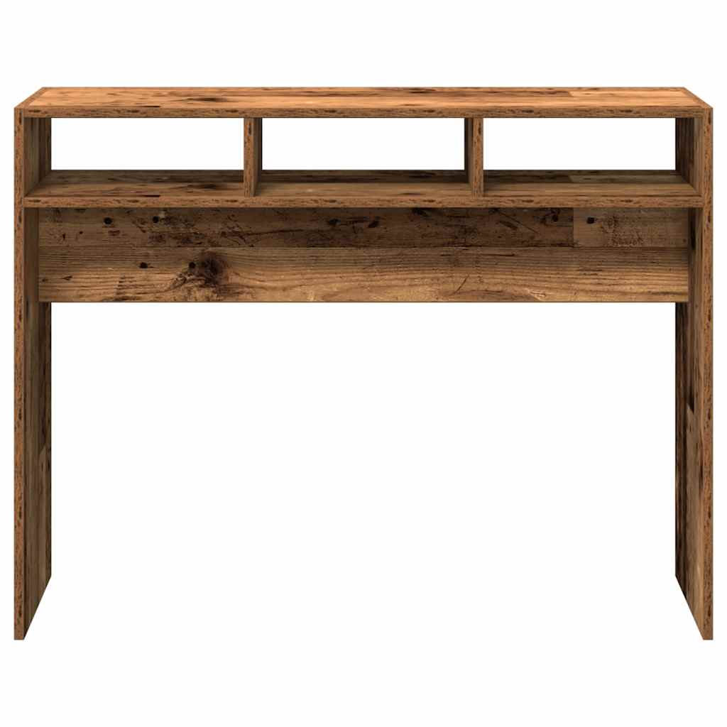 Mesa Consola Madera Contrachapada Envejecida 105x30x80 Cm_2