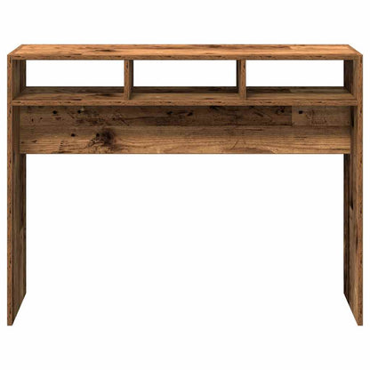 Mesa Consola Madera Contrachapada Envejecida 105x30x80 Cm_2