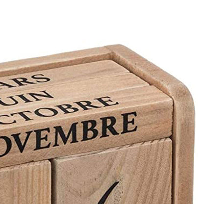 Well Home - Calendario De Madera Colonial 7,5x5x11cm