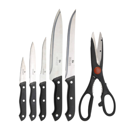 Well Home Juego De Cuchillos 6pcs En Acero Con Tacoma De Madera_2