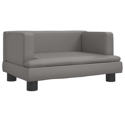 Cama Para Perros De Cuero Sintético Gris 60x40x30 Cm / Vetonek_1