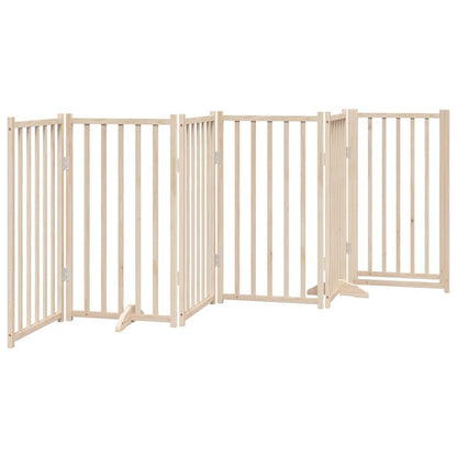 Vidaxl Puerta Para Perros Con Puerta Plegable De 6 Paneles, 300 Cm, Madera Maciza De Abeto_5