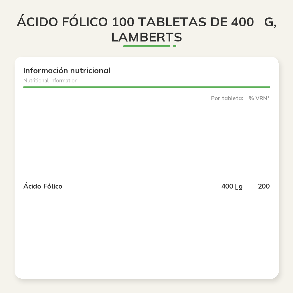 Información nutricional