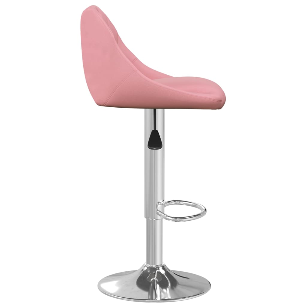 Taburete De Cocina 2 Unidades De Terciopelo Rosa_3