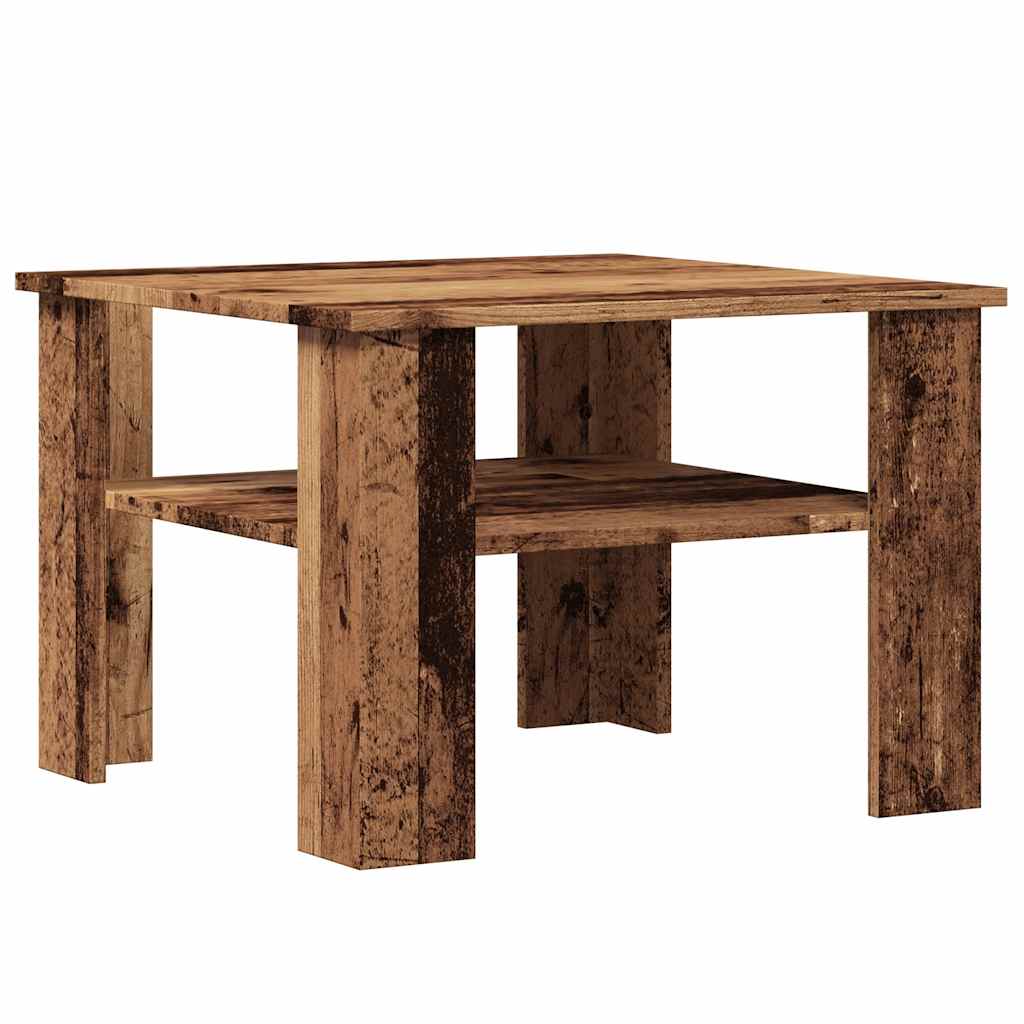 Mesa De Centro Madera Contrachapada Madera Antigua 60x60x42 Cm_4