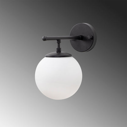 Aplique De Pared Pantalla Blanca, Metal , Negro, 15x24x24, Casquillo E14 Max 40 W_3
