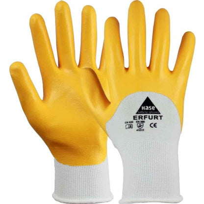 Guantes De Trabajo De Nitrilo Amarillos, Talla 8_0