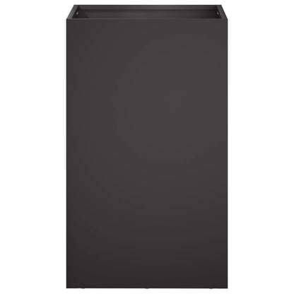 Macetero De Jardín Negro 30 X 30 X 50 Cm Acero Laminado En Frío_2