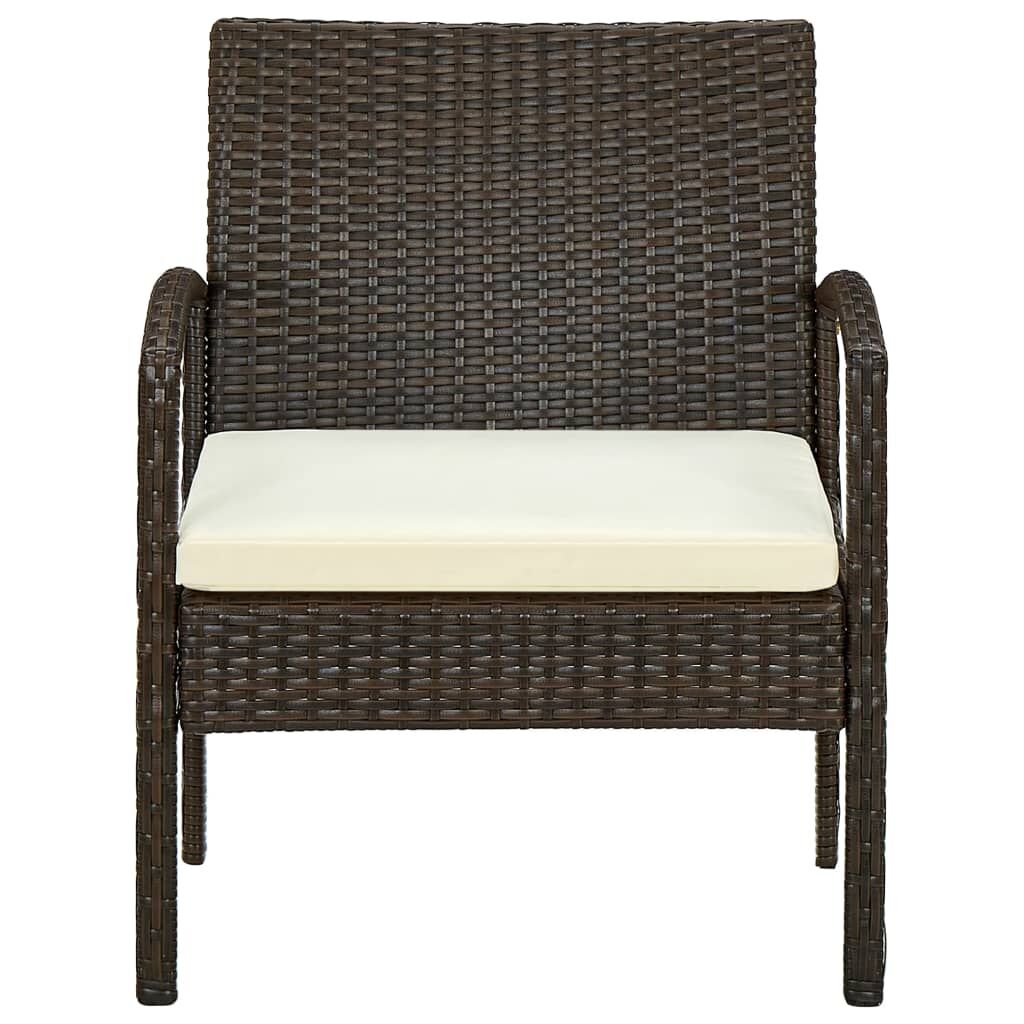Vidaxl Silla De Jardín Con Cojín Ratán Sintético Marrón_1