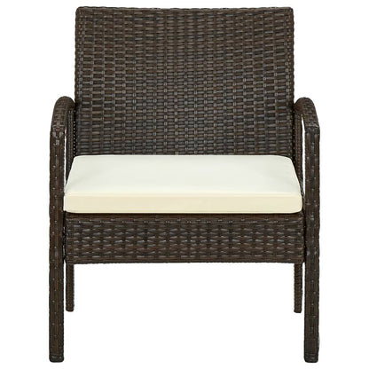 Vidaxl Silla De Jardín Con Cojín Ratán Sintético Marrón_1