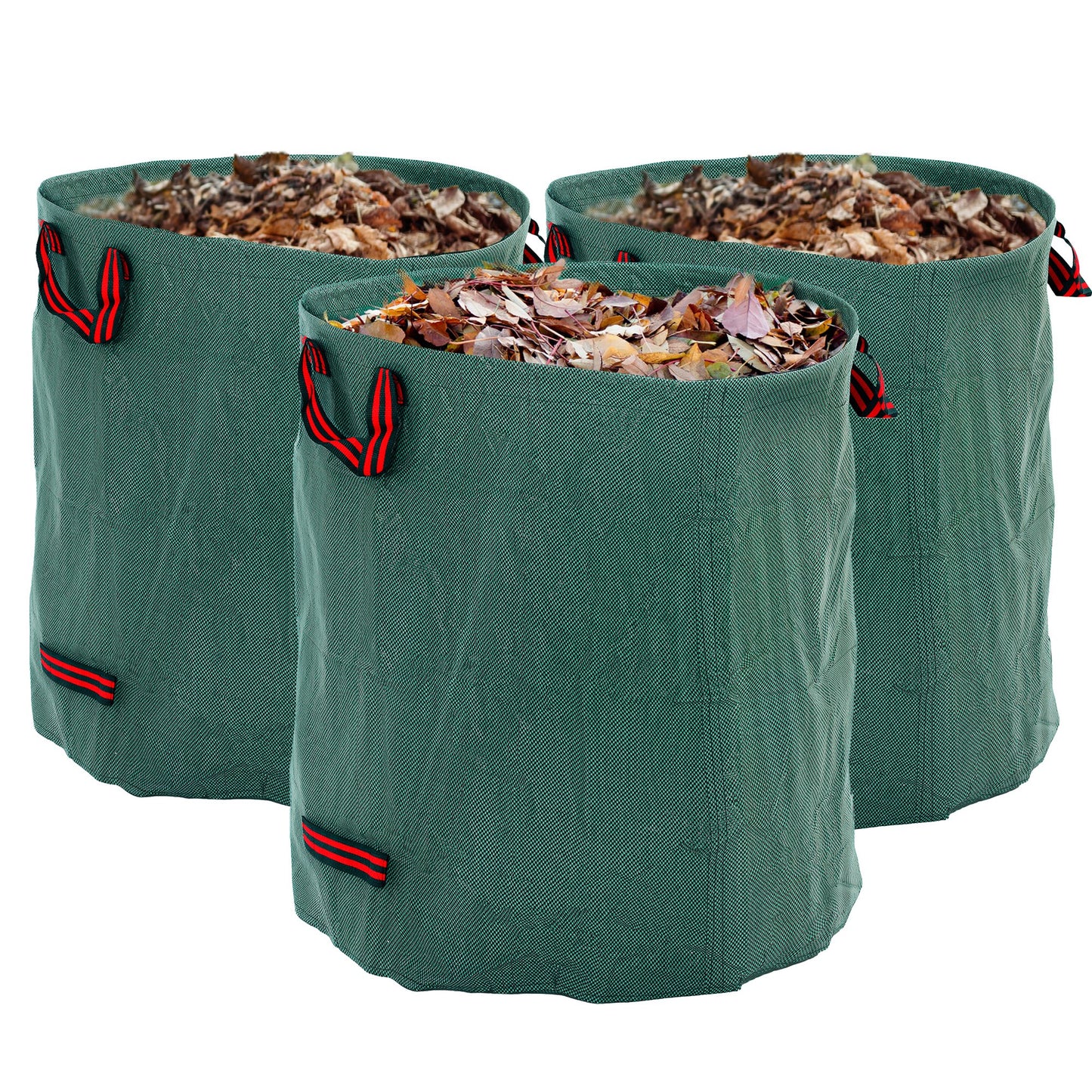 Outsunny Set De 3 Bolsas De Basura De Jardín 272l Con Asas Plegables_0