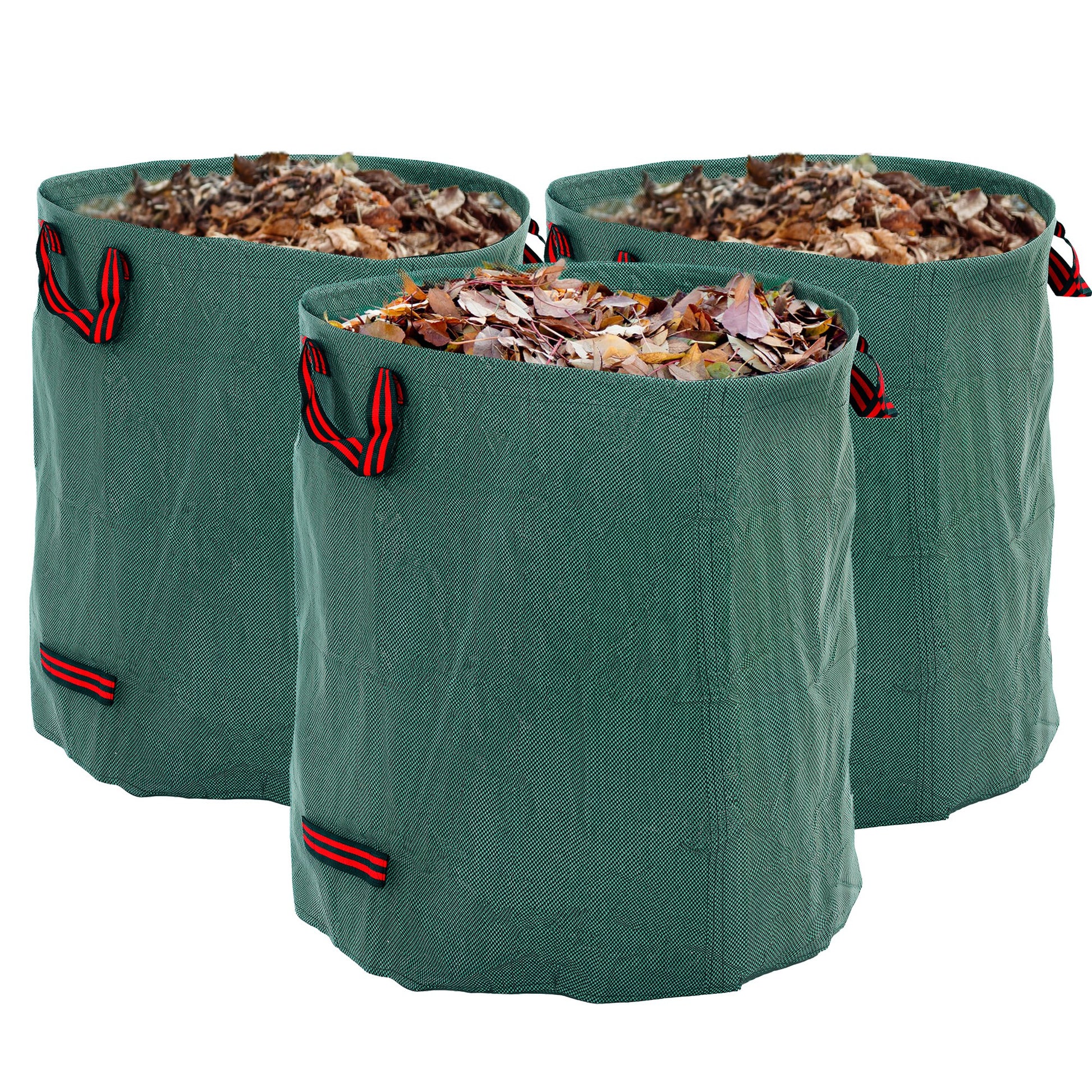 Outsunny Set De 3 Bolsas De Basura De Jardín 272l Con Asas Plegables_0